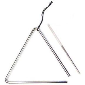 DD 8" Chrome Music Percussion Triangle, Striker & Case New!