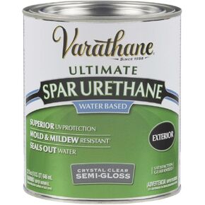 Rust-Oleum 250141H Ultimate Spar Urethane Water Based, Quart, Semi Gloss Finish