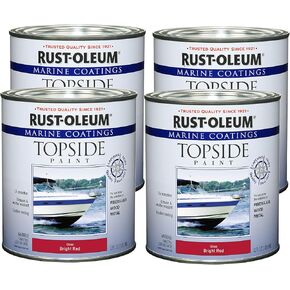 Rust-Oleum 207000 Marine Coatings Topside Paint, Quart, Semi-Gloss White 32 Fl Oz (Pack of 1)