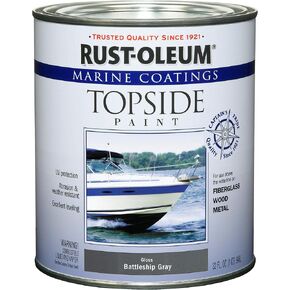 طلاء علوي من Rust-Oleum 207000 للطلاء البحري، ربع لتر، أبيض شبه لامع 32 أونصة سائلة (عبوة من قطعة واحدة) in Kuwait