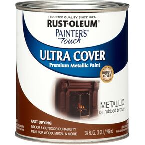 Rust-Oleum 254101 Painter's Touch Brush On Paint, 1 Quarts (Pack of 1), Metallic Oil-Rubbed Bronze, 32 Fl Oz