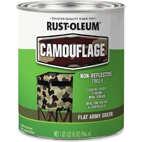 Rust-Oleum 379559 Specialty Camouflage Paint, Quart, Flat Earth Brown 32 Fl Oz (Pack of 1)