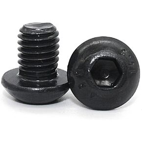 FullerKreg M4-0.7 x 20mm ISO 7380 Hex Drive Class 10.9 Black Oxide Finish Alloy Steel Button Socket Cap Screw (Pkg of 50)
