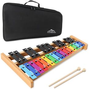 EASTROCK Xylophone, 27 Notes Glockenspiel Xylophone for Kids, Professional Xylophone Instrument Music Teaching, Gifts Includes 2 Wooden Beaters and Carry Case