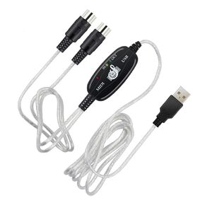 MIDI Cable to USB Converter, 2m/79in, 2 in 1 PC to Synthesizer Music Studio Keyboard Interface Cable Plug Controller Adapter Cable, 16 Channel Compatible Computer Laptop System
