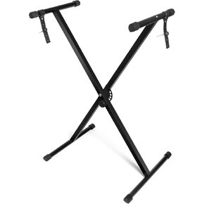 Kuyal Heavy Duty Keyboard Stand, Adjustable Electronic Piano Stand, 7 Lockable Heights With Locking Straps