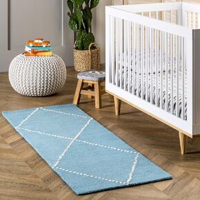 nuLOOM Hand Tufted Elvia Runner Rug, 2' x 6', Aqua