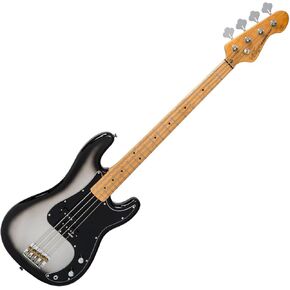 VINTAGE Electric Bass, Silver (V4SVR)