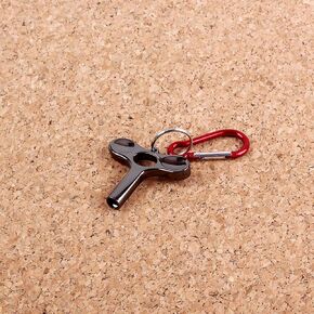 Alnicov Jazz Drum Skin Tuning Key Tool Key Wrench with Key Ring & Buckle for Drum Accessory Parts Black