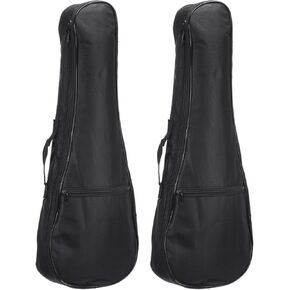MECCANIXITY Ukulele Case 21 Inch Ukulele Bag Single Shoulder Backpack with Adjustable Straps Black 2 Pack