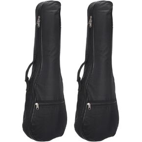 MECCANIXITY Ukulele Case 23 Inch Ukulele Bag Single Shoulder Backpack with Adjustable Straps Black 2 Pack