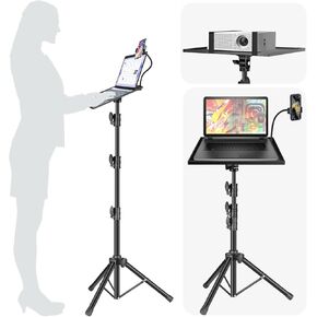 Projector Stand,Laptop Stand Adjustable Height 26 to 54 Inch,Foldable Projector Tripod with Phone Holder,Multifunctional DJ Racks Projector Stand for Outdoor Movies,Stage,Office,Home or Studio