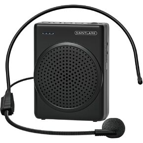 SAINTLARK S22 Voice Amplifier for Teachers，with Cord Portable Microphone and Speaker and Belt Supports MP3 Format Audio for Training,presentations, Guided Tours, Personal Voice Amplifier