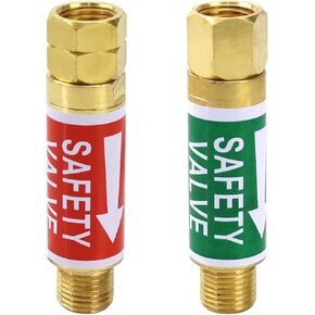 Oxygen and Acetylene Flashback Arrestors Set 2-Set Regulator End 9/16-18 Threads B Size