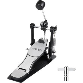 Bass Drum Pedal,Bass Drum Pedal Come with Classic Felt Beater Stick for Drum Set Instrument,Cam Chain Bass Drum Pedal for Beginner & Professional Drummers