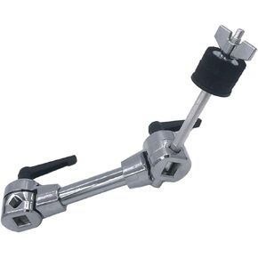 Cymbal Arm Attachment Rotating Cymbal Tilter Drum Multi-Clamp with 7.2 inch Cymbal Stacker, Metal Dual Drum Clamp and Mini Cymbal Stacker, Cymbal Stand Tilter Holder for Drum Set