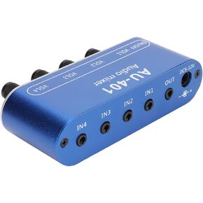 4 in 1 Out Mixer Stereo Switcher, Volume Adjustment Sound Mixer Selector, Mini DIY Headphones Amplifier, for PC Laptop Headphone Mobile Phone