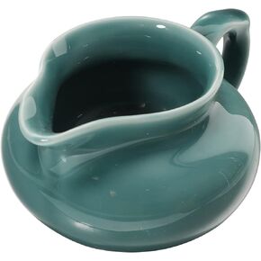 UPKOCH Ceramic Creamer with Handle Gravy Boat Sauce Boat Coffee Syrup Creamer Pitcher Pourer Sauce Pitcher Milk Creamer Jug for Salad Dressings Broth Black Pepper Red