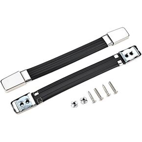 Guitar Amplifier Handle Vintage,PU Leather Internal Steel fixing Style Replacement Strap for Guitar Amplifiers Speaker (288, black1)