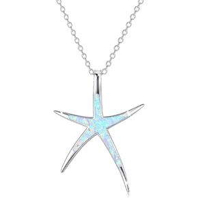 Cuoka Abalone Starfish necklace 925 Sterling Silver Ocean Sea Beach Necklaces Jewelry Gifs for Women Girls