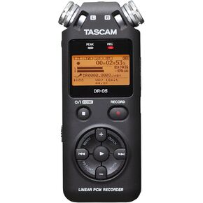 Tascam Portable Studio Recorder, Black, 7.5 x 2.4 x 1.2 inches (DR-05V2)