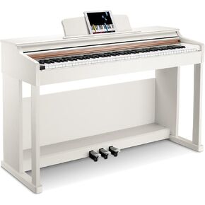 Donner Digital Piano with 88 Key Dynamic Graded Hammer Action Weighted Keyboard Piano, DDP-200 Upright Digital Piano for Professional with LCD Screen/5 Reverb/BT MIDI/Three Pedal