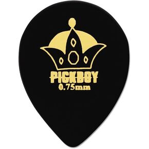 Pickboy Med Jazz, Black w/Crown, Pik Pak, 0.75mm, 10 picks