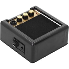 Shanrya Guitar Bass Amplifier, Portable Portable Guitar Amplifier, Gold for Music Enthusiast Beginner Kids Music Practice