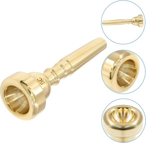 Hitefu Trumpet Mouthpiece 3C Replacement for Beginners and Professional Players - Brass Plated Trumpet Musical Instruments Accessories (Silver) in Saudi Arabia