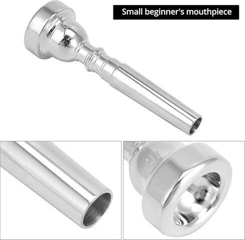 مجموعة ملحقات البوق QWORK مع 3 قطع أبواق (7C، 5C، 3C) وكتم صوت للتمرين من سبائك الألومنيوم للمبتدئين وحتى اللاعبين المتقدمين in Saudi Arabia
