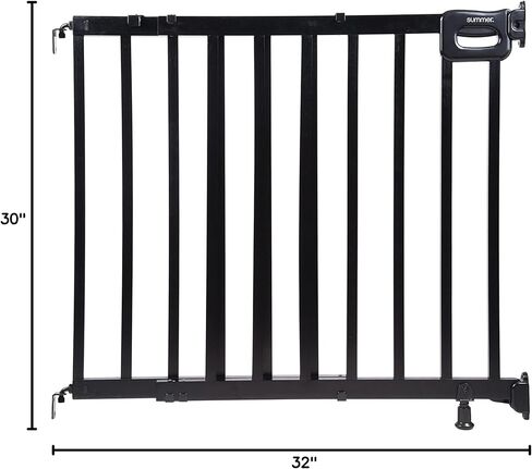 سلم سمر إنفانت الفاخر سهل لتأمين بوابة الحيوانات الأليفة والطفل الآمنة، عرض 30 - 48 بوصة، طول 32 بوصة، سهل التركيب على الحائط أو الدرابزين في المدخل أو الدرج، حامل الأجهزة، إغلاق تلقائي من خلال الباب من خشب البلوط in Kuwait