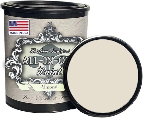 ALL-IN-ONE Paint, Almond (Off White, Tan Undertone), 32 Fl Oz Quart. Durable cabinet and furniture paint. Built in primer and top coat, no sanding needed. in Saudi Arabia
