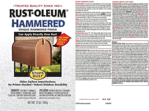 طلاء نهائي مطروق من Rust-Oleum 7210502، ربع لتر، ذهبي 32 أونصة سائلة (عبوة من قطعة واحدة) in Kuwait