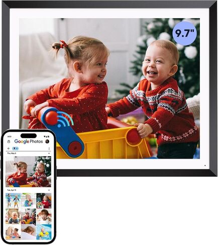 Cozyla Digital Photo Frame WiFi Smart Digital Picture Frame Free Unlimited Storage Share Photo with Family and Friend via App Email Google Photos Instagram Web Browser Photo Frame Electronic 10.1 Inch in Kuwait