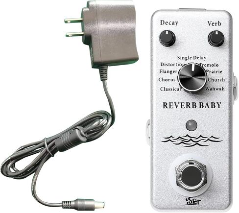 ISET ريفيرب بيبي ريفيرب جيتار دواسة صغيرة واحدة تأثير الغيتار دواسة مع محول الطاقة in Kuwait