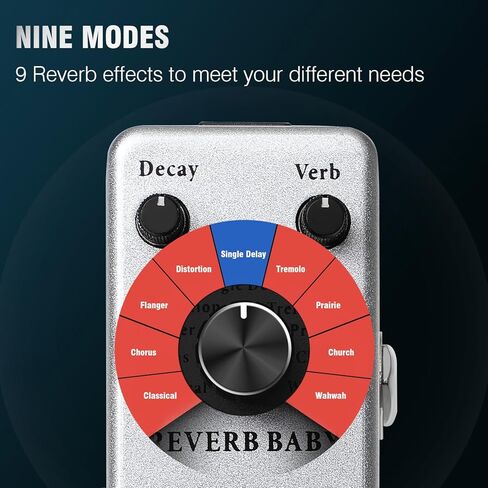 ISET ريفيرب بيبي ريفيرب جيتار دواسة صغيرة واحدة تأثير الغيتار دواسة مع محول الطاقة in Kuwait