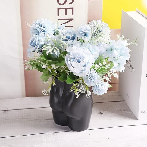 Butt Vase for Flowers - Art Male Form Body Ceramic Vase for Home Decor, 6 Inch, Matte White in Saudi Arabia