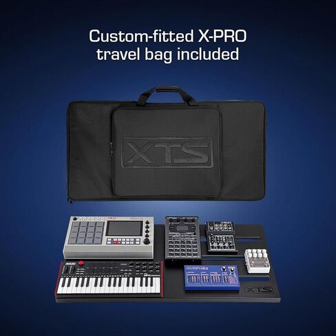 حافظات تناظرية سطح أداء X-PRO - سطح طاولة DJ لحوامل لوحة المفاتيح مع حقيبة سفر متضمنة، يُغلق بشكل آمن وسهل على أي حامل X أو Z in Saudi Arabia