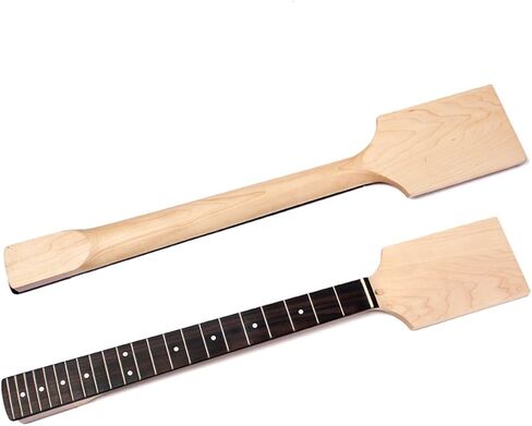 Alnicov Unfinished Guitar Neck Maple Paddle Headstock 22 Fret For Electric Guitar Neck Replacement White Dot in Saudi Arabia