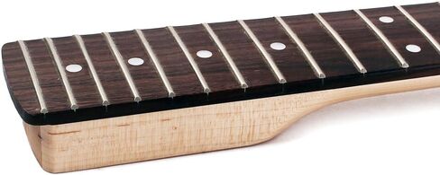 Alnicov Unfinished Guitar Neck Maple Paddle Headstock 22 Fret For Electric Guitar Neck Replacement White Dot in Saudi Arabia