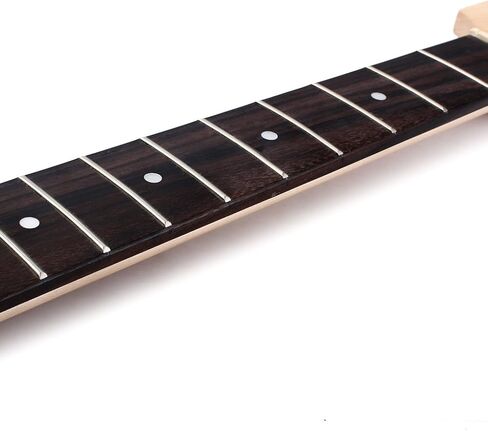 Alnicov Unfinished Guitar Neck Maple Paddle Headstock 22 Fret For Electric Guitar Neck Replacement White Dot in Saudi Arabia