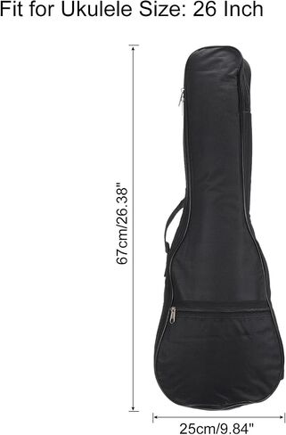 MECCANIXITY Ukulele Case 26 Inch Ukulele Bag Single Shoulder Backpack with Adjustable Straps Black in Saudi Arabia