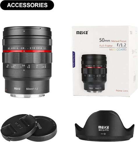 MEKE 50mm F1.2 Large Aperture Manual Focus Full Frame Lens Compatible with EF-Mount Cameras in Saudi Arabia