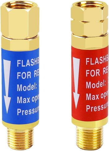 Oxygen and Acetylene Flashback Arrestors Set 2-Set Regulator End 9/16-18 Threads B Size in Saudi Arabia