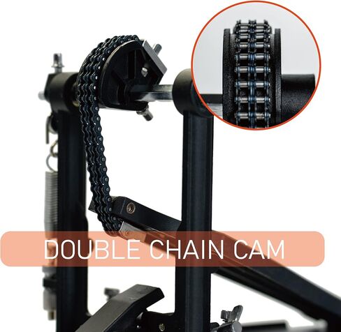 دواسات طبلة مزدوجة الجهير، دواسة طبلة رأس خافق قابلة للتعديل، مجموعة دواسات طبلة شديدة التحمل مناسبة للطبل الكهربائي ومجموعة طبل الركلة in Kuwait