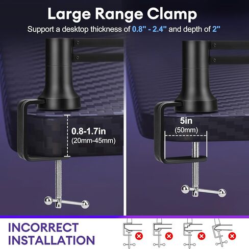 Low Profile Mic Arm,360° Rotatable Microphone Stand with 3/8" to 5/8" Adapter,Microphone Boom Arm Compatible for Fifine AM8 K669B Elgato Blue Yeti HyperX QuadCast AT2020 Shure SM58 SM7B in Kuwait