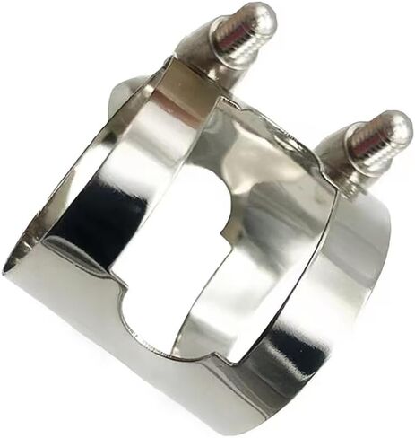 4 PCS of clarinet Ligature Bb clarinet Ligature，Ligature is a clarinet mouthpiece wooden saxophone instrument， silver clarinet Ligature B flat adjustable screw clarinet mouthpiece in Kuwait
