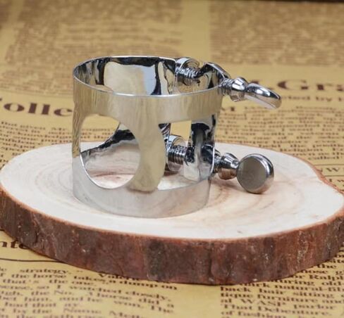 4 PCS of clarinet Ligature Bb clarinet Ligature，Ligature is a clarinet mouthpiece wooden saxophone instrument， silver clarinet Ligature B flat adjustable screw clarinet mouthpiece in Kuwait