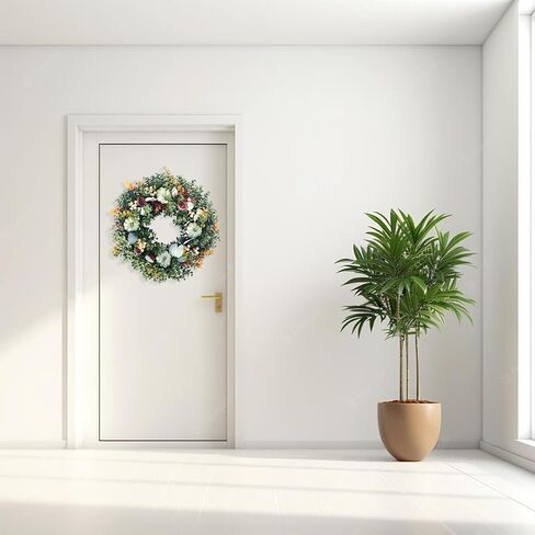 اكليل خريف 24 انش للباب الامامي من لوكيسنا، اكليل عيد الشكر مع عباد الشمس وكوز الصنوبر والكرز الارضي والذرة الرفيعة، اكليل باب سقوط صناعي لجدار النافذة الداخلي والخارجي لعيد الشكر in Kuwait