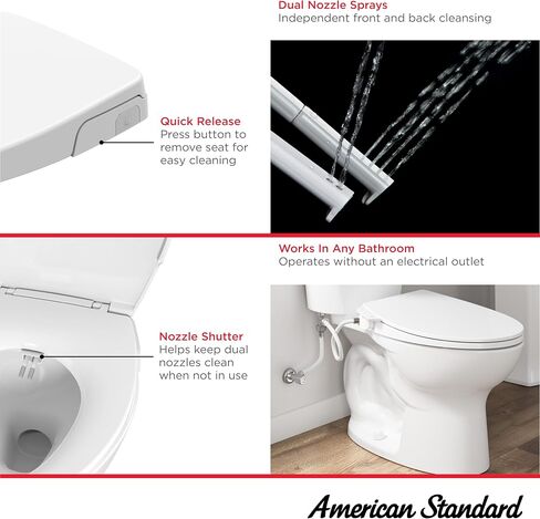 American Standard 8019A60GPC.020 AquaWash 2.0 مقعد بيديه كهربائي، أبيض in Saudi Arabia